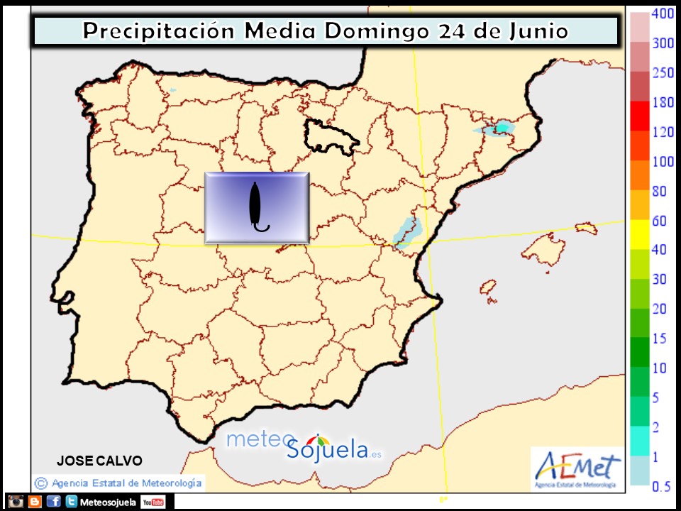 Modelo de precipitacion de AEMET.Meteosojuela