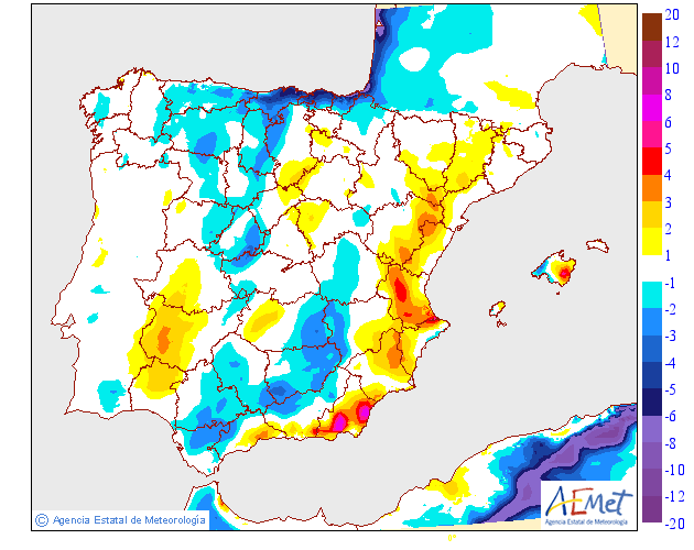 Temperaturas máximas. AEMET.Meteosojuela