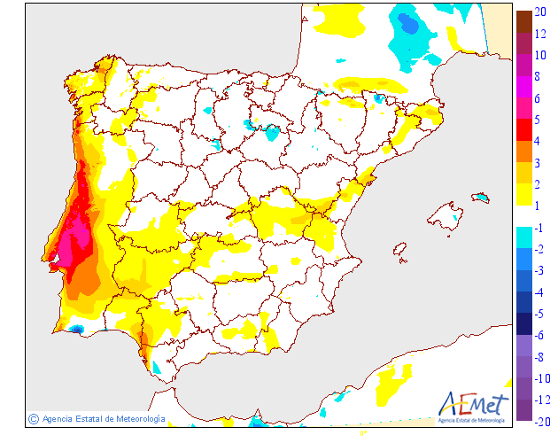 Mapa meteorologico de temperaturas de hoy en La Rioja. Meteosojuela