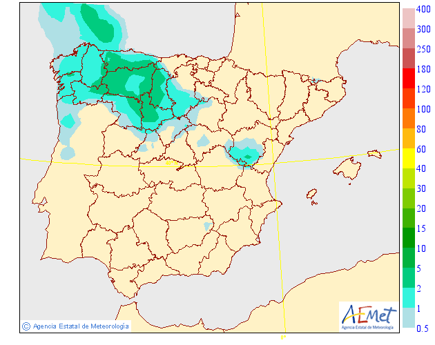 Modelo de precipitacion de AEMET.Meteosojuela