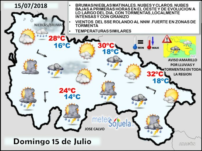 Mapa meteorologico significativo de hoy en La Rioja. Meteosojuela Mapa meteorologico significativo de hoy en La Rioja. Meteosojuela