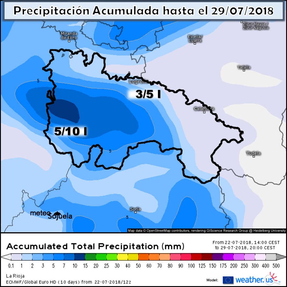 Modelo meteorologico de precipitación acumulada