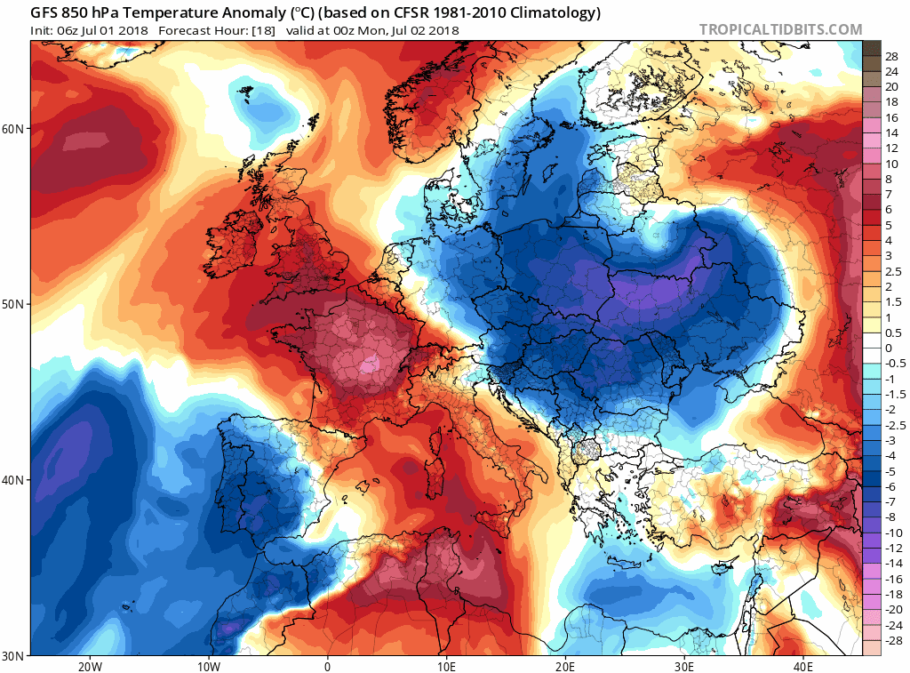 Animación de anomalías de temperaturas