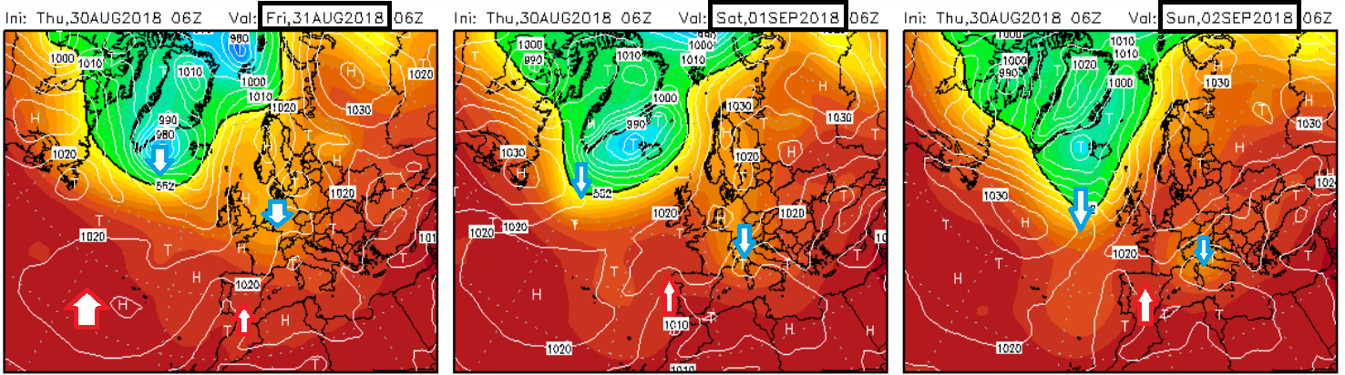 Anomalías de Geopotencial a 500hPa. Meteosojuela