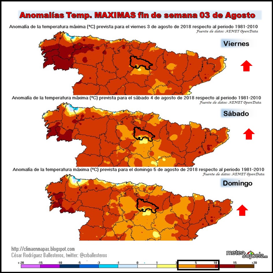 Anomalías de las Temperaturas Meteosojuela