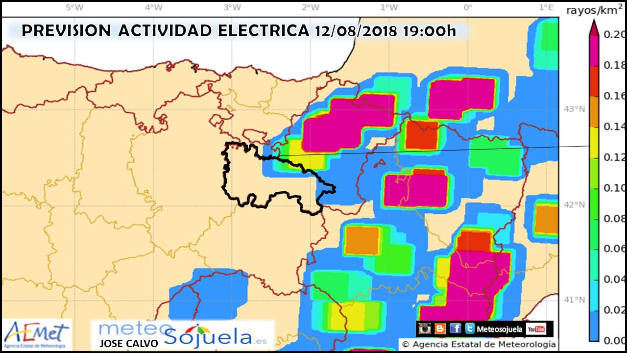 Estimación de rayos AEMET.Meteosojuela