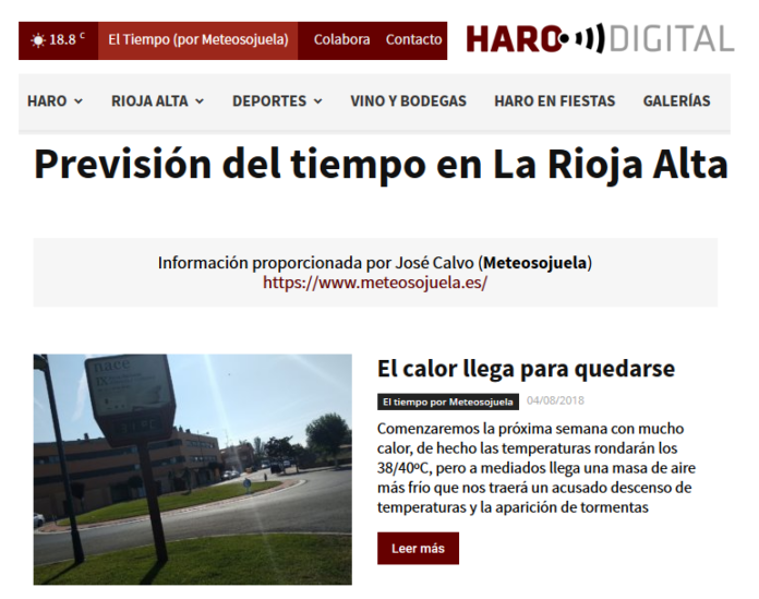Portada Harodigital.com Meteosojuela Portada Harodigital.com Meteosojuela