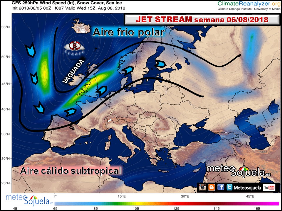 Anomalías de Geopotencial a 500hPa Europa. Meteosojuela