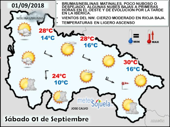 Mapa meteorologico significativo de hoy en La Rioja. Meteosojuela Mapa meteorologico significativo de hoy en La Rioja. Meteosojuela