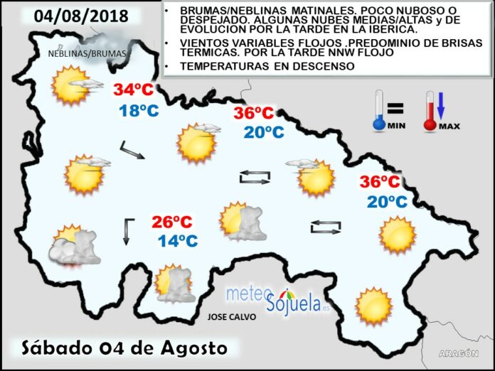 Mapa meteorologico significativo de hoy en La Rioja. Meteosojuela Mapa meteorologico significativo de hoy en La Rioja. Meteosojuela