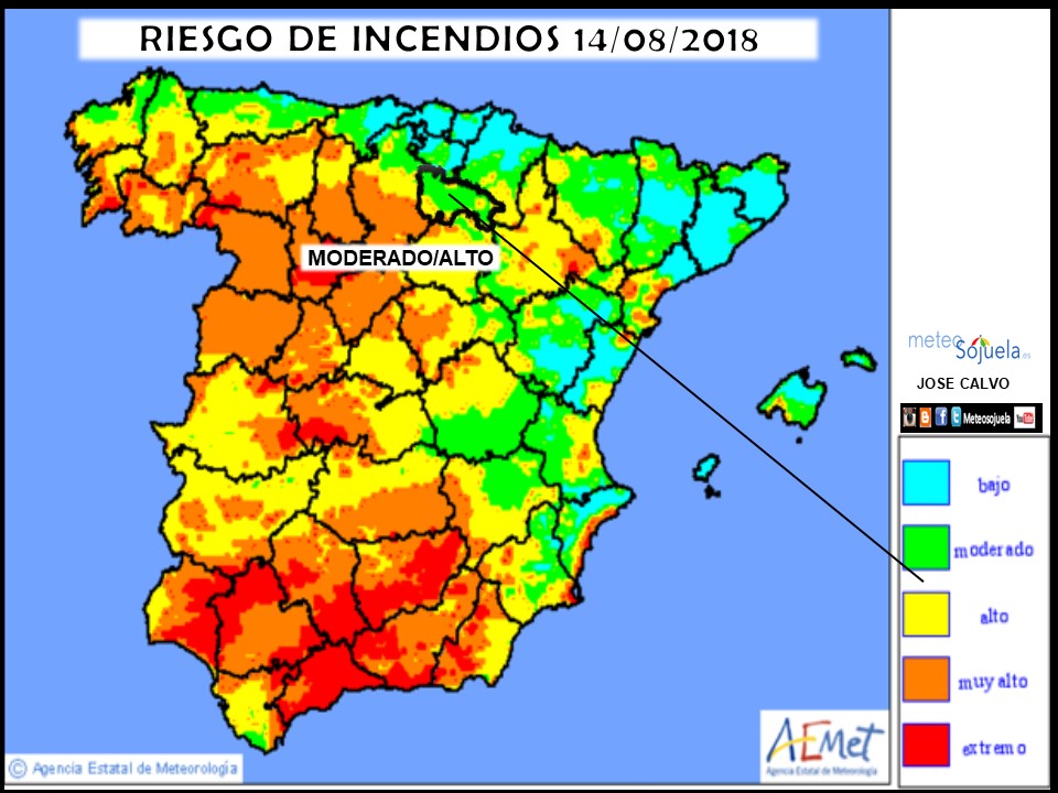 Riesgo de incendios. Meteosojuela