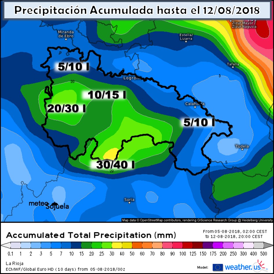 Modelo meteorologico de precipitación acumulada