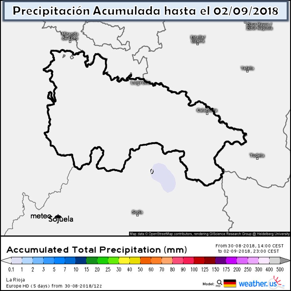 Modelos de precipitación acumulada.Meteosojuela