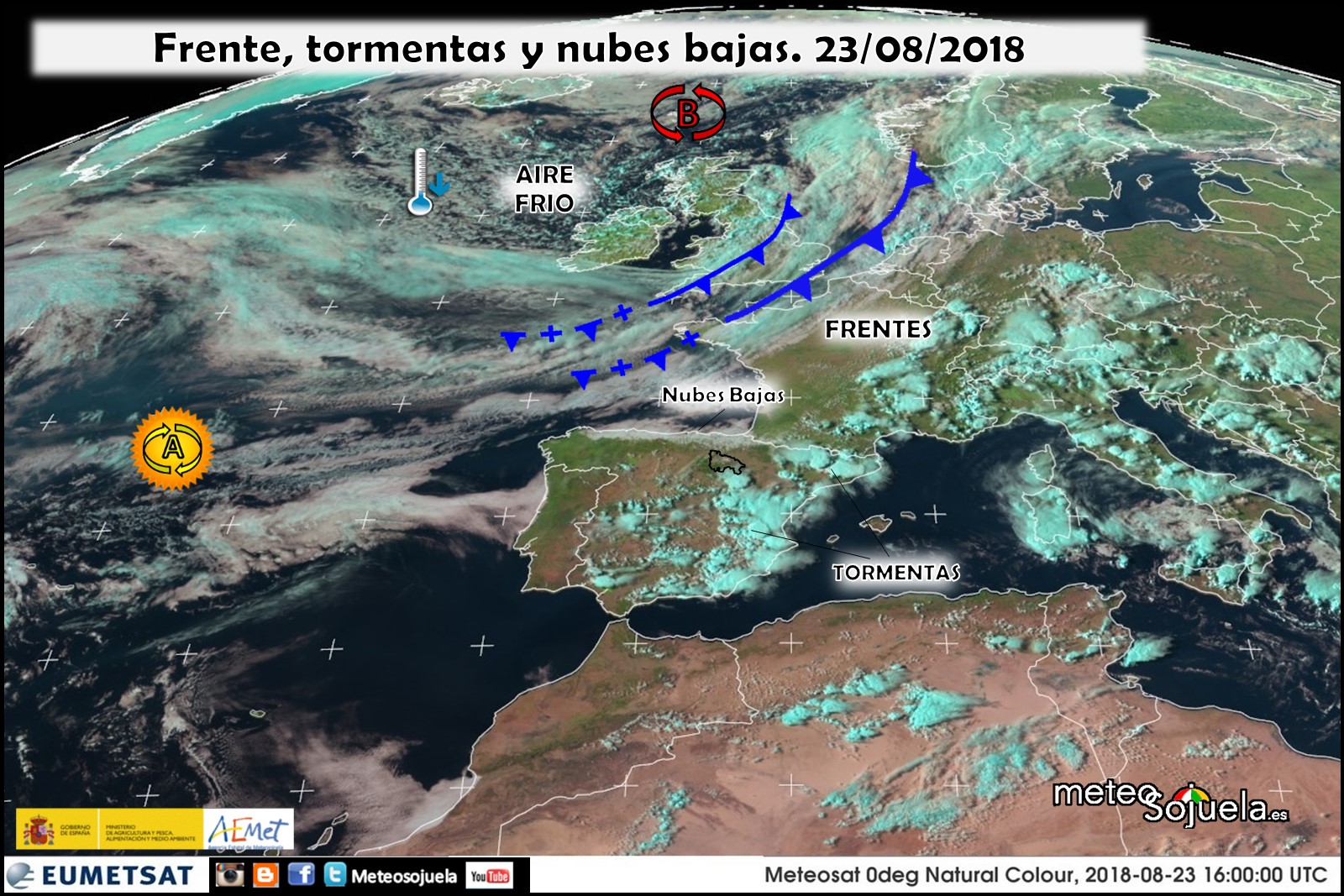 Imágenes de satélite. Meteosojuela