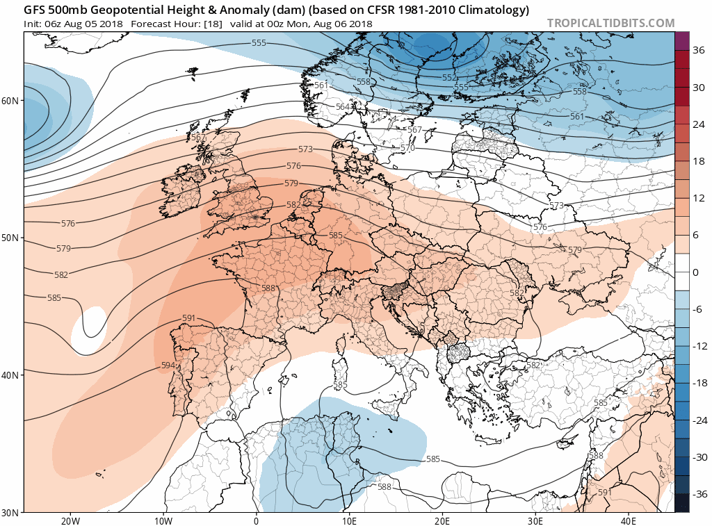 Animación anomalías presión y Geopotencial. Meteosojuela