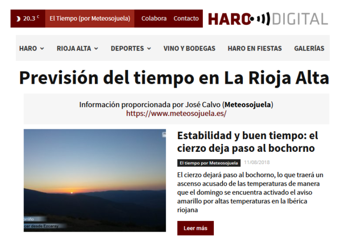 Poratada Harodigital.com.Meteosojuela Poratada Harodigital.com.Meteosojuela