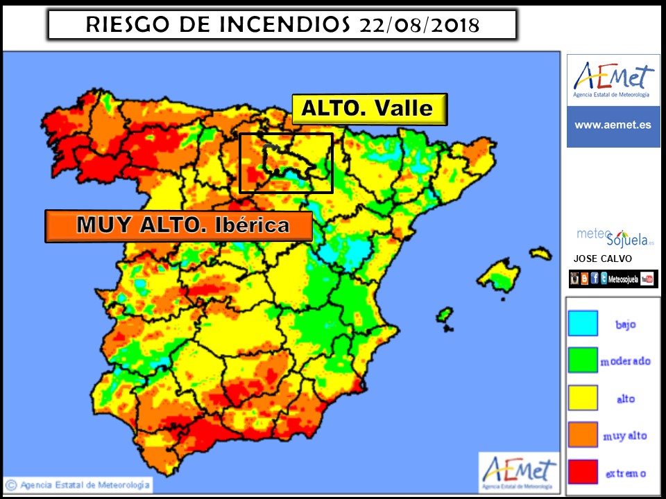 Riesgo de incendios. Meteosojuela