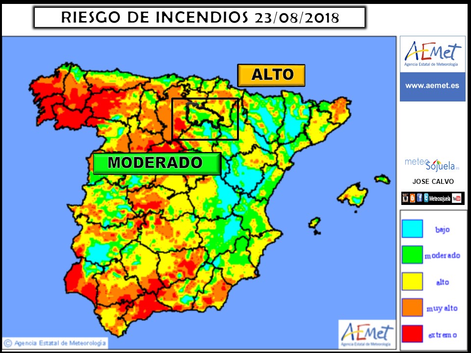 Riesgo de incendios. Meteosojuela