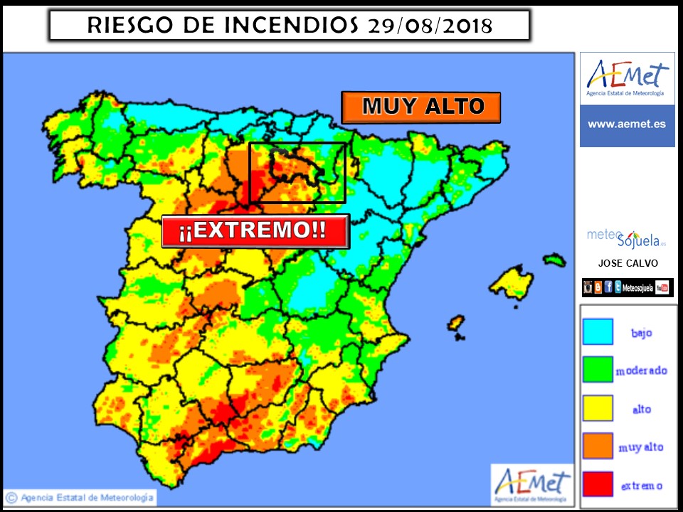 Riesgo de incendios. Meteosojuela