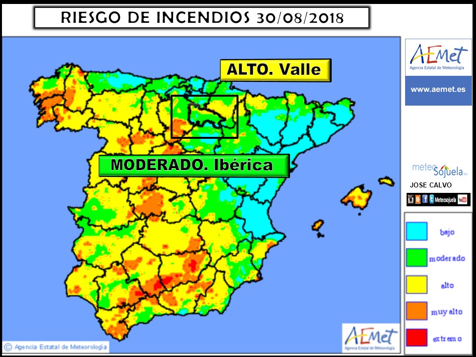 Riesgo de incendios. Meteosojuela
