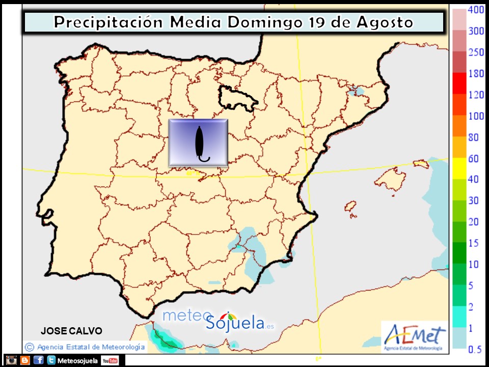 Modelo de precipitacion de AEMET.Meteosojuela