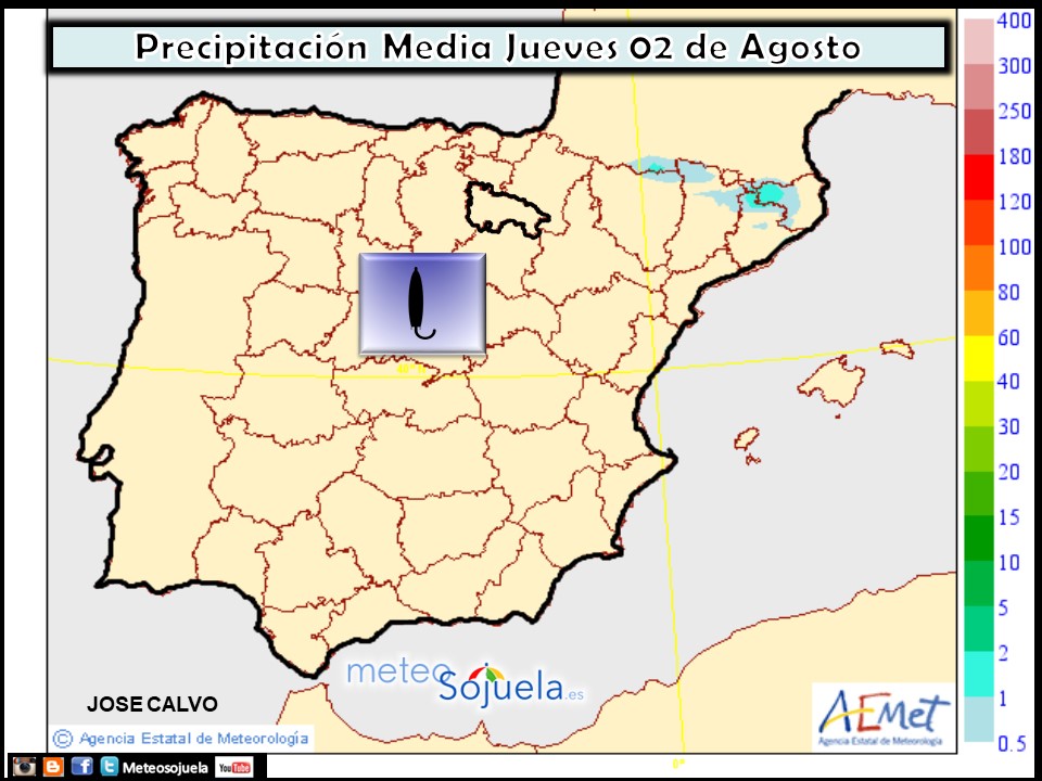 Modelo de precipitacion de AEMET.Meteosojuela