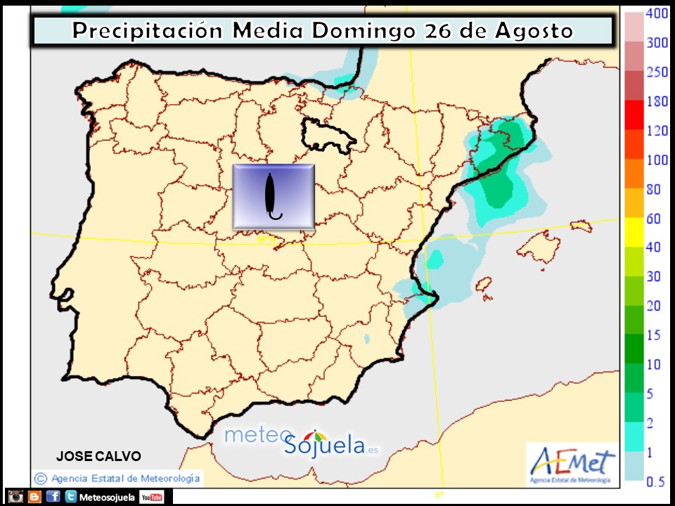 Modelo de precipitacion de AEMET.Meteosojuela