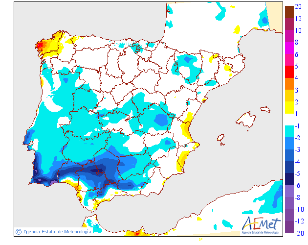 Temperaturas máximas. AEMET.Meteosojuela
