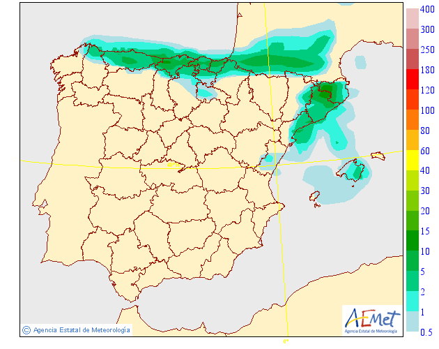 Modelo de precipitacion de AEMET.Meteosojuela
