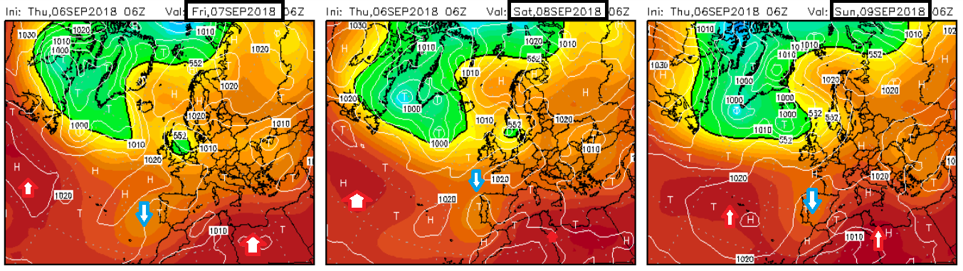 Anomalías de Geopotencial a 500hPa. Meteosojuela