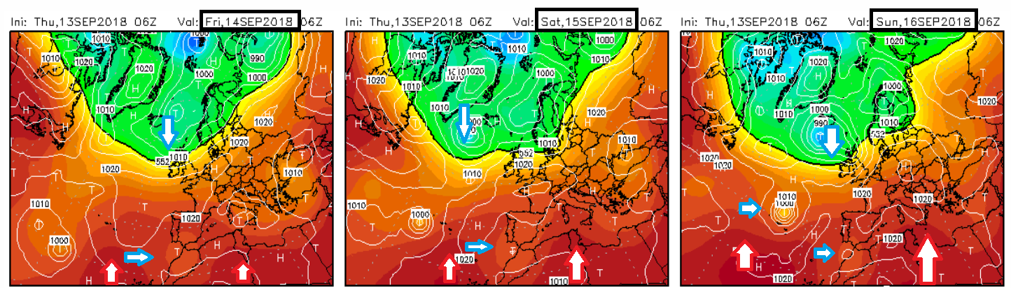 Anomalías de Geopotencial a 500hPa. Meteosojuela