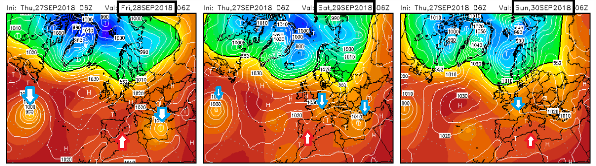 Anomalías de Geopotencial a 500hPa. Meteosojuela