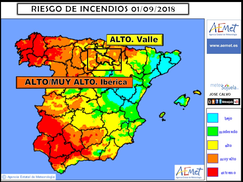 Riesgo de incendios. Meteosojuela