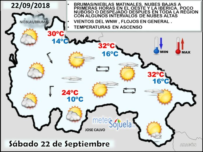 Mapa meteorologico significativo de hoy en La Rioja. Meteosojuela Mapa meteorologico significativo de hoy en La Rioja. Meteosojuela