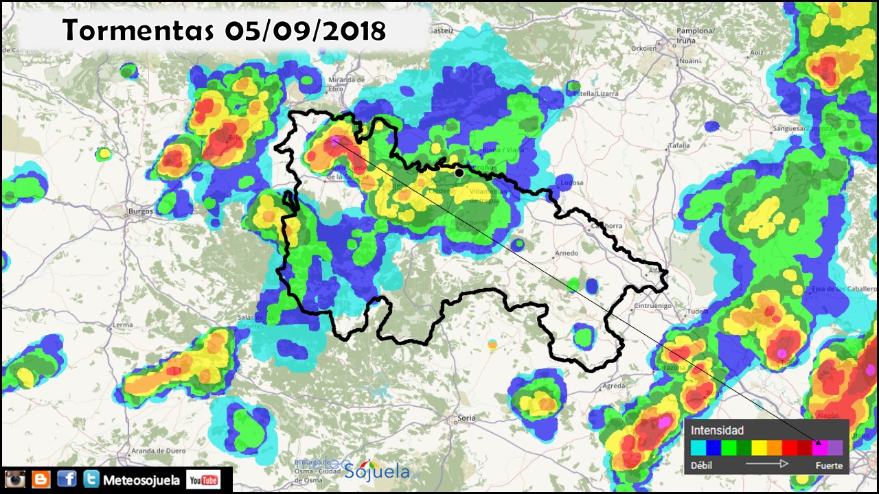 Tormentas en La Rioja. Meteosojuela