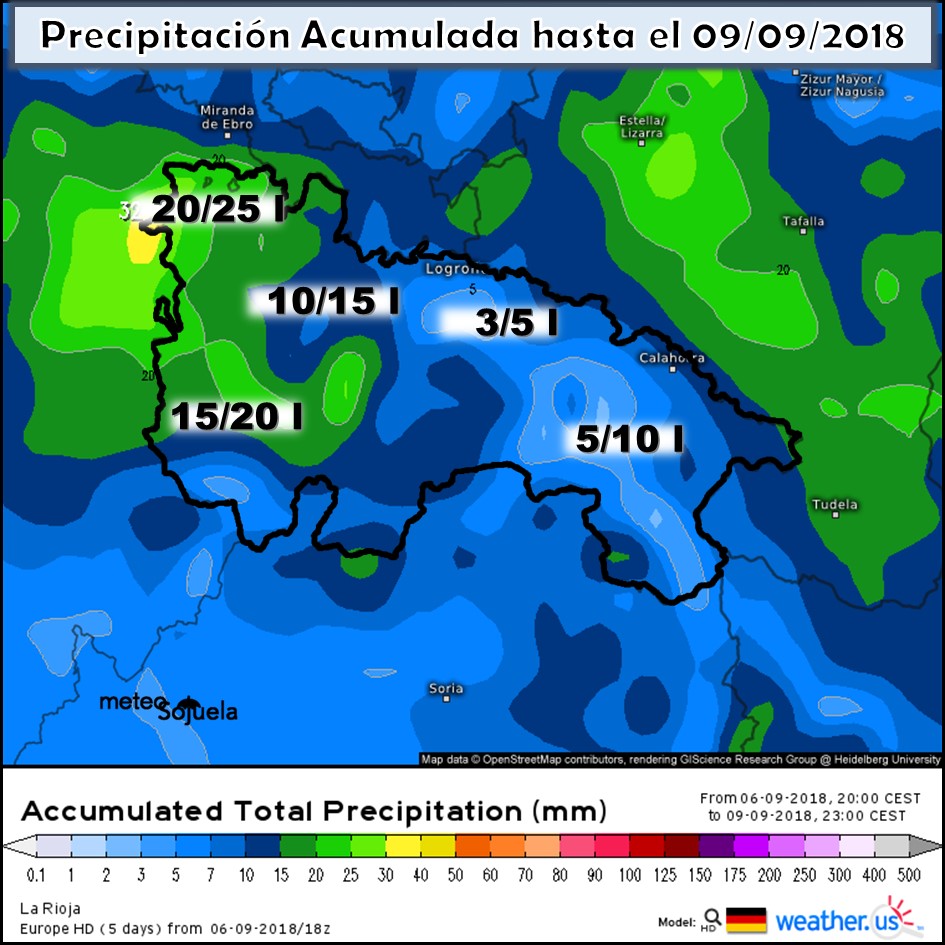 Modelo meteorologico de precipitación acumulada