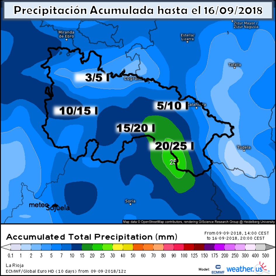 Modelo meteorologico de precipitación acumulada