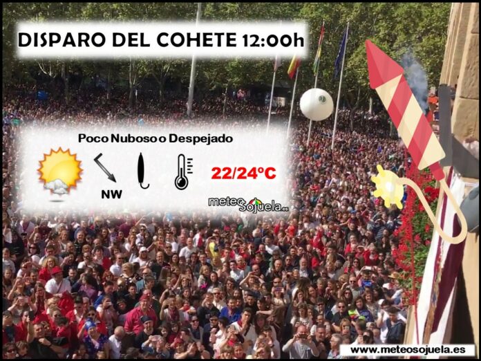 El tiempo en el cohete de las fiestas de san Mateo 2018 en Logroño por Jose Calvo de Meteosojuela