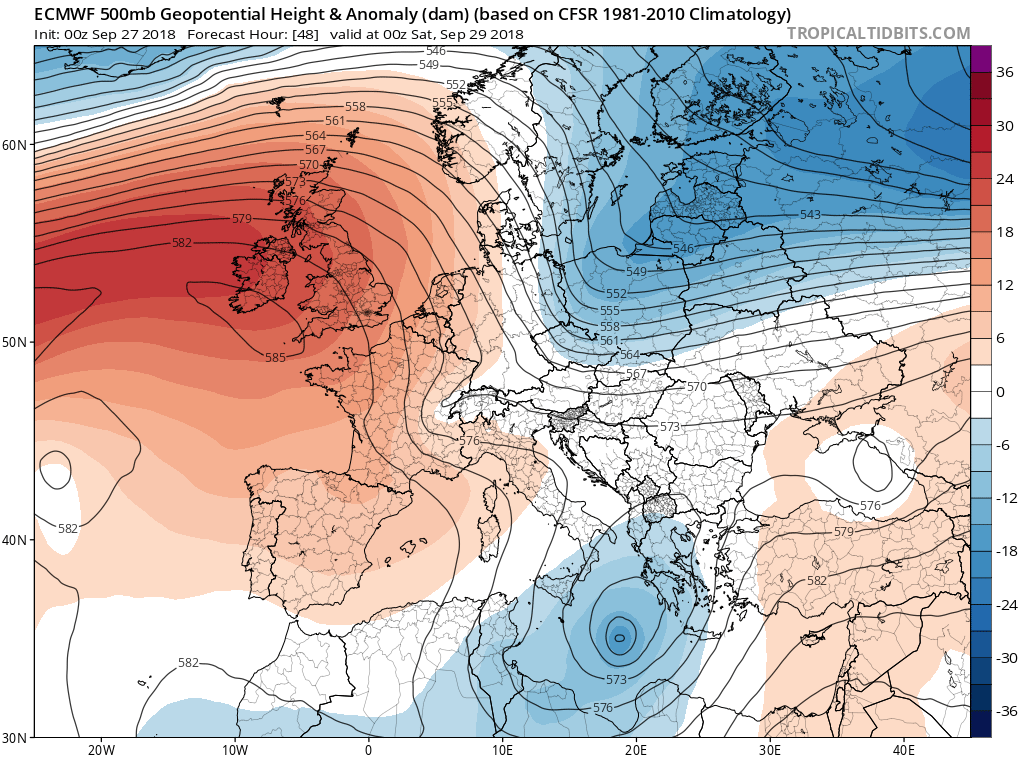 Modelos de Altura de Geopotencial a 500hPa Europa. Meteosojuela