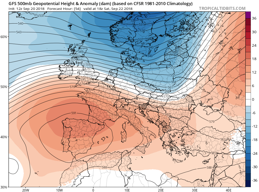 Modelos de Altura de Geopotencial a 500hPa Europa. Meteosojuela