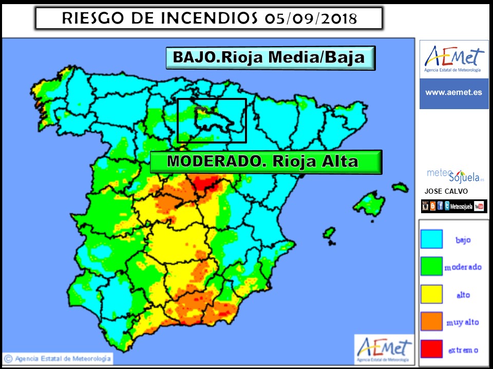 Riesgo de incendios. Meteosojuela