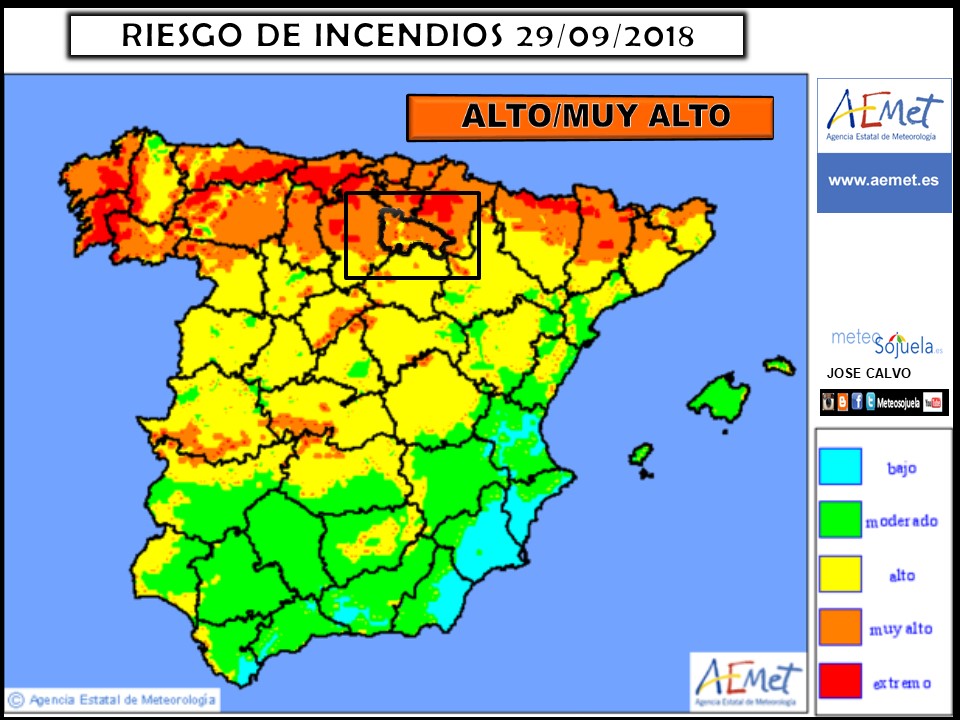 Riesgo de incendios. Meteosojuela