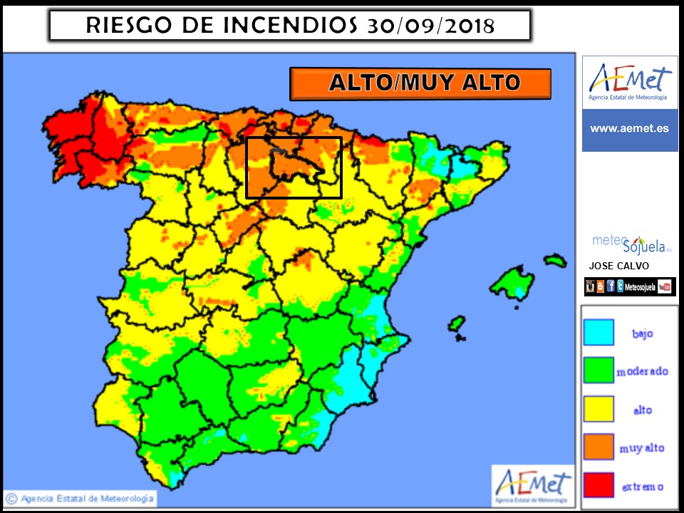 Riesgo de incendios. Meteosojuela
