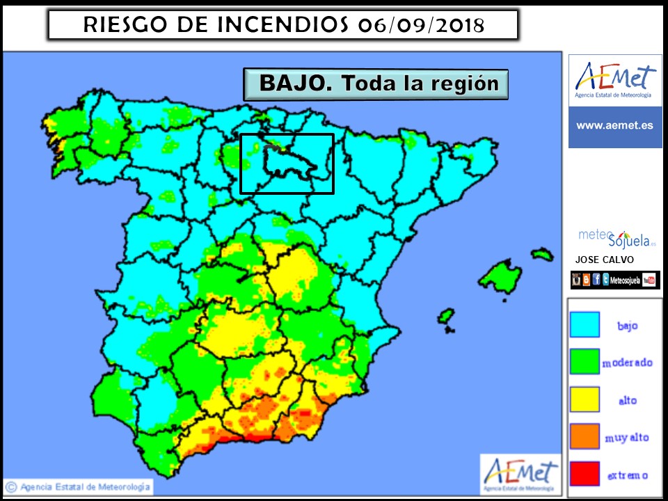 Riesgo de incendios. Meteosojuela