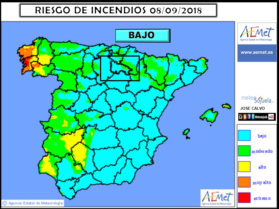 Riesgo de incendios. Meteosojuela