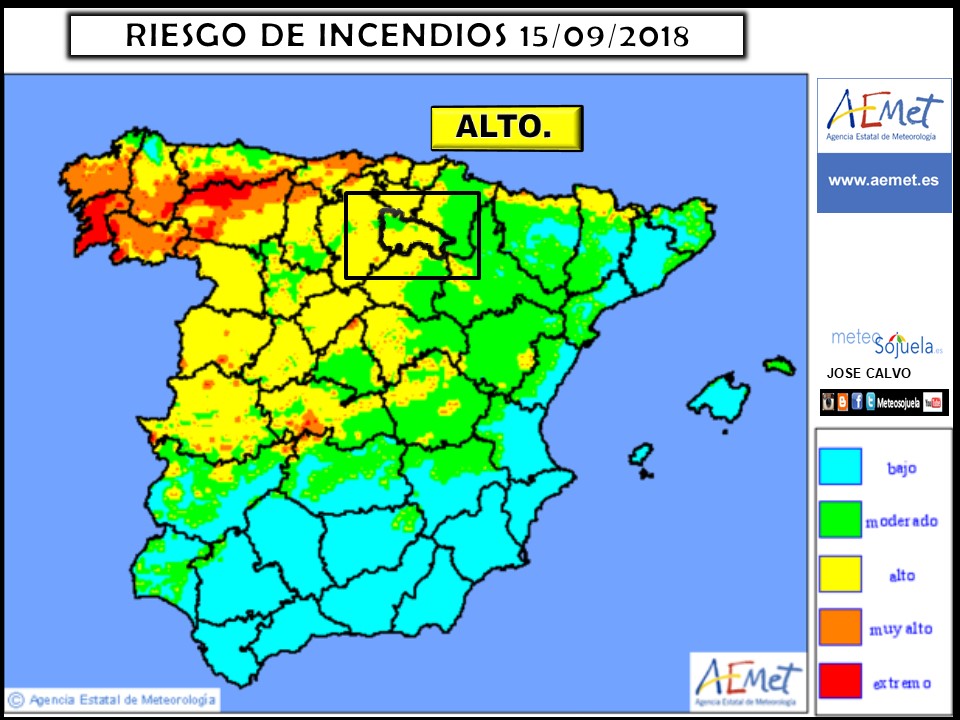 Riesgo de incendios. Meteosojuela