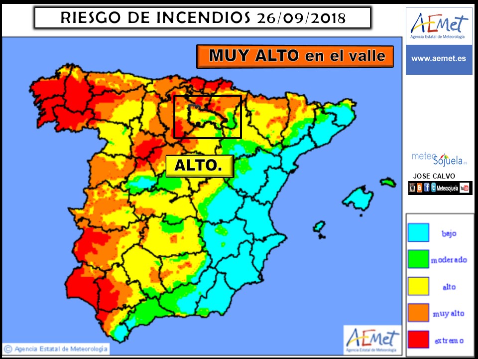 Riesgo de incendios. Meteosojuela