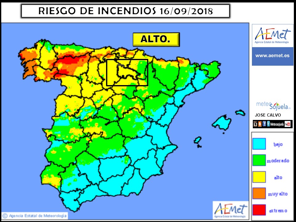 Riesgo de incendios. Meteosojuela