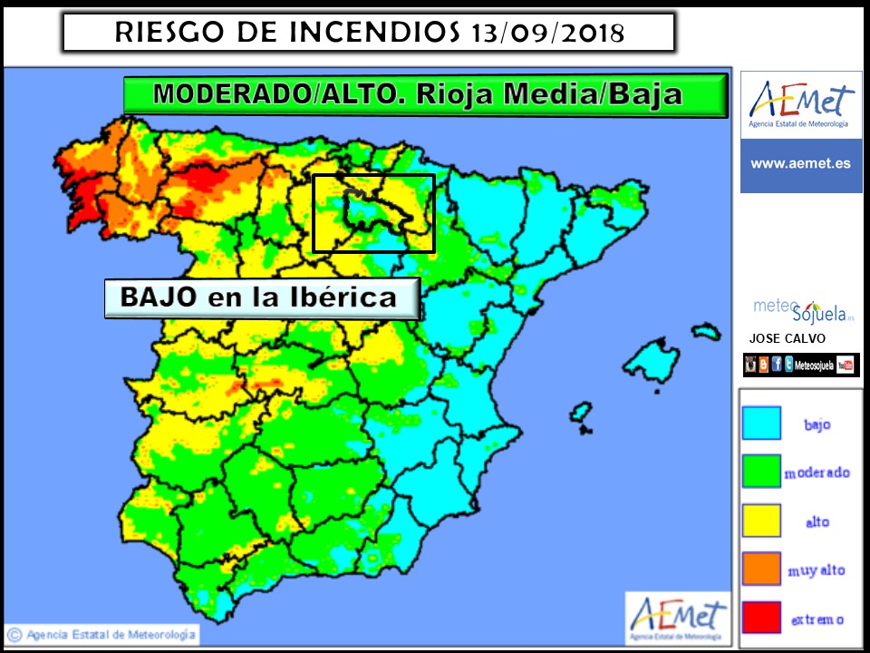 Riesgo de incendios. Meteosojuela