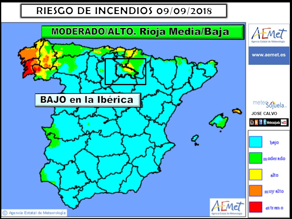 Riesgo de incendios. Meteosojuela